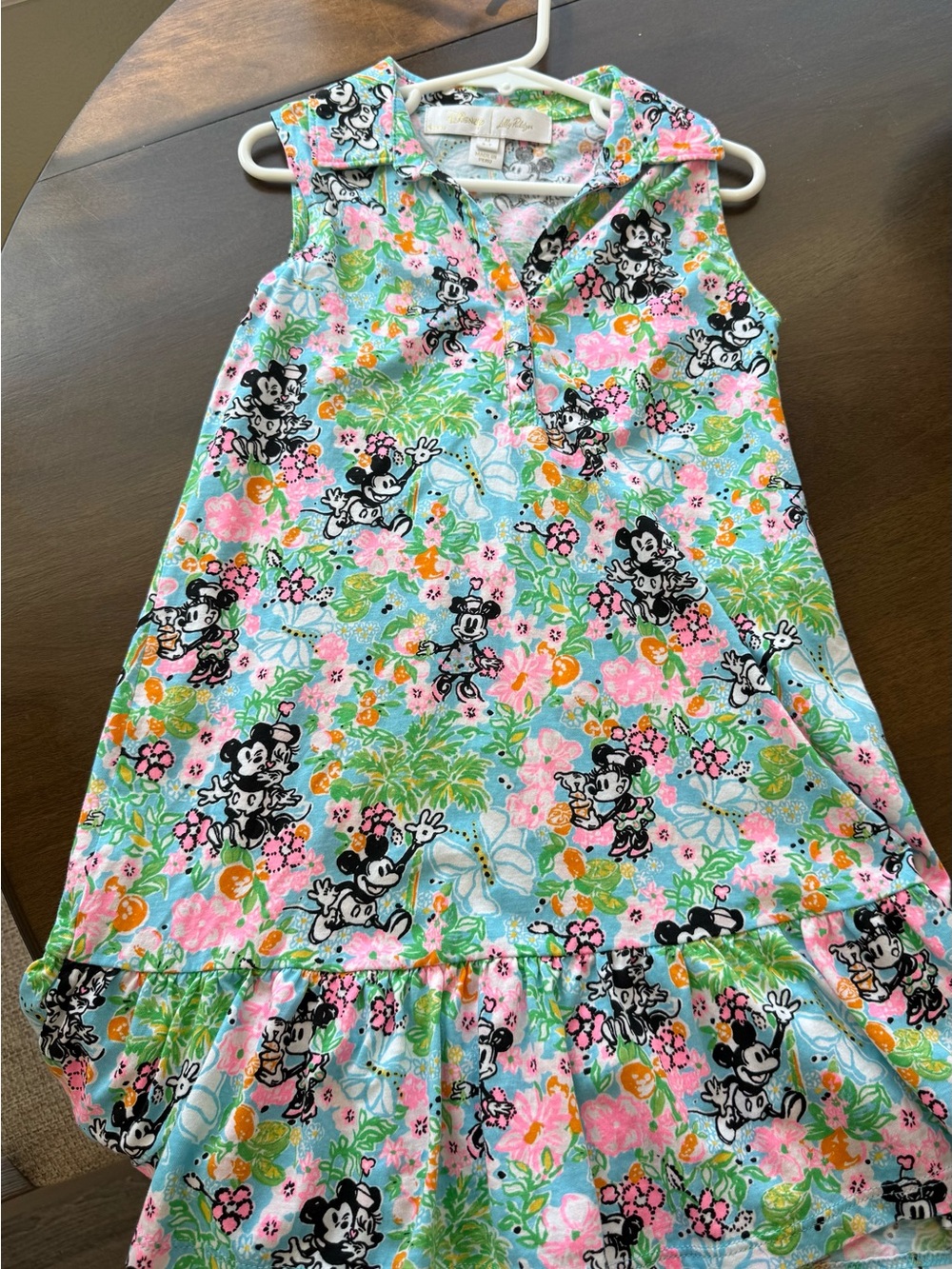 Disney x Lilly Pulitzer Girls Mickey Minnie Floral Dress Size M 6-7 NWOT